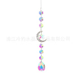 guirlande décorative cristaux célestes soleil lune étoile arc ciel chaîne métallique boho