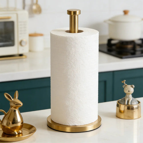 porte serviettes moderne doré base antidérapante sans perçage minimaliste rouleau comptoir cuisine