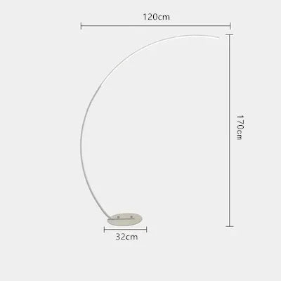 lampe sol moderne blanc lisse intensité variable télécommande base circulaire led chambre salon