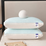 oreiller haut 3d bleu clair texture géométrique coton polyester moderne voyage lit