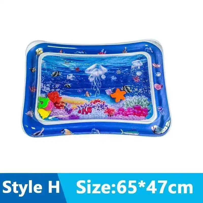 tapis jeu d'eau chat pompe motif marin poisson lit gonflable interactif