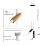 lampe suspendue moderne noir doré adhésive gu10 led ajustable chambre salon