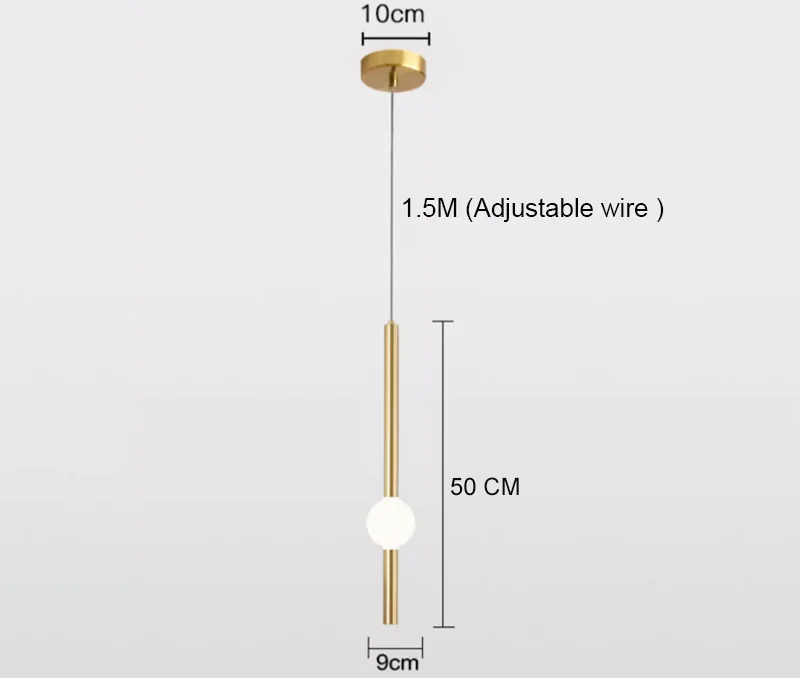 Suspension lumineuse moderne minimaliste blanc doré noir sphères translucides tiges métalliques