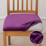 housse chaise extensible velours uni fauteuil cuisine salon moderne lavable