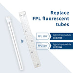 barre lumineuse led blanc moderne 40cm 50cm aimants connecteurs 6500k 220v 8200lm