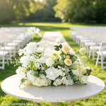 décoration florale artificielle bouquet mixte classique extérieur intérieur blanc vert rose
