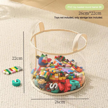 sac rangement transparent moderne beige poignées multifonctionnel grande capacité plastique imperméable