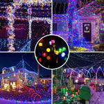 guirlande lumineuse solaire multicolore moderne modes ip67 étanche 300 led 33m