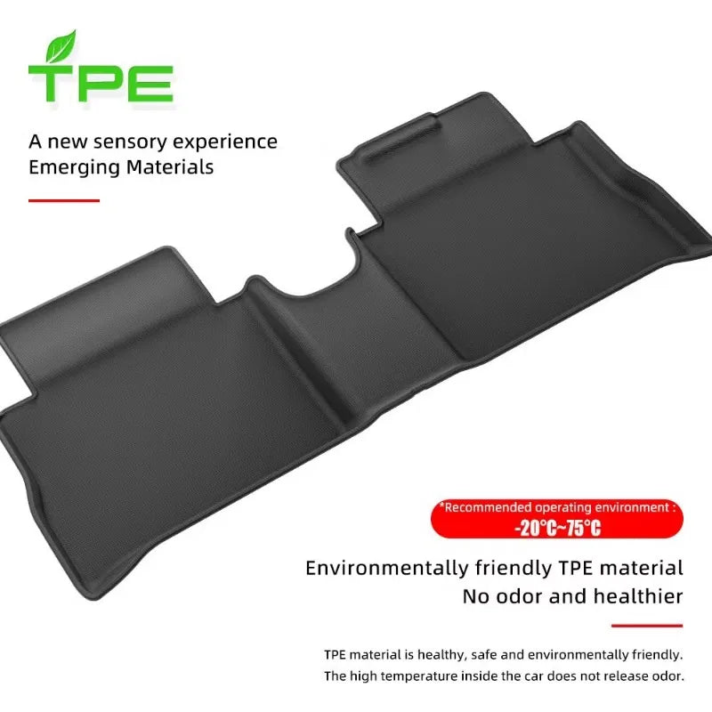 tapis sol voiture noir rayures horizontales contemporain waterproof fixations easyclean