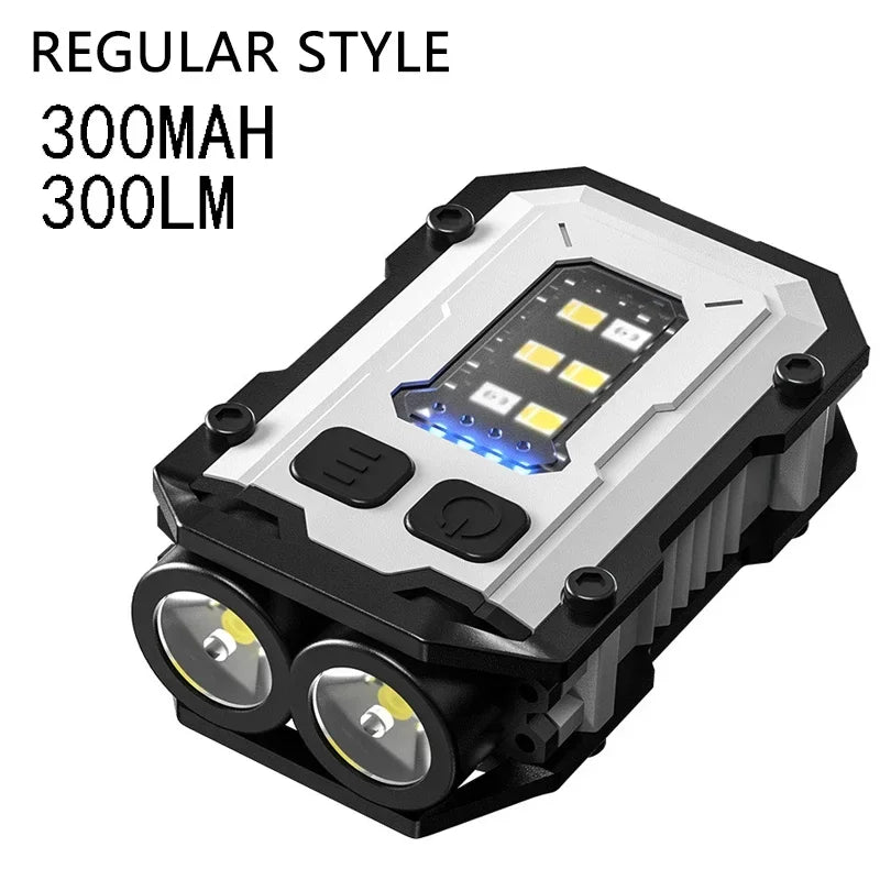 lampe torche noire rechargeable led 800 lumens clip robuste moderne