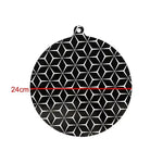 tapis protection silicone induction moderne noir blanc motif cubes adhésif cuisine