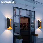 applique murale led aluminium noir or moderne jardin veranda interieur
