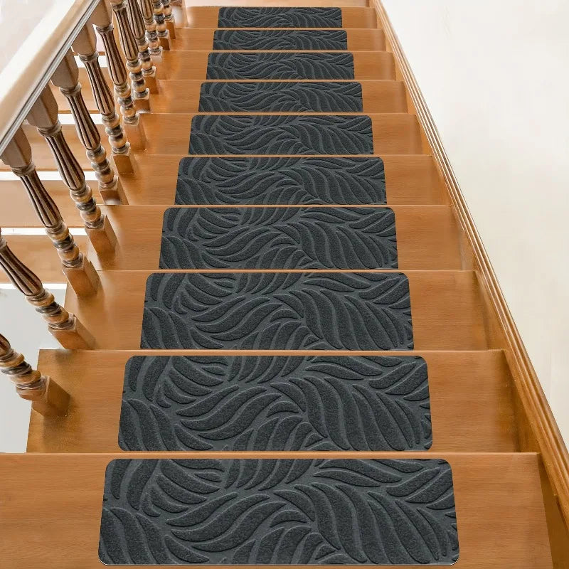 tapis antidérapants escaliers sécurité polyester moderne adhésif gris marron beige ondulé intérieur autoadhésif protection