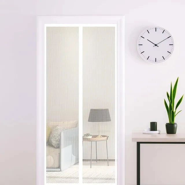 rideau porte maille fine anti insectes fermeture magnétique auto fermeture moderne noir ventilation domestique