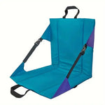 chaise pliable moderne bleu violet tissu rugueux ceintures noires poignée arrière extérieurversible inclinable