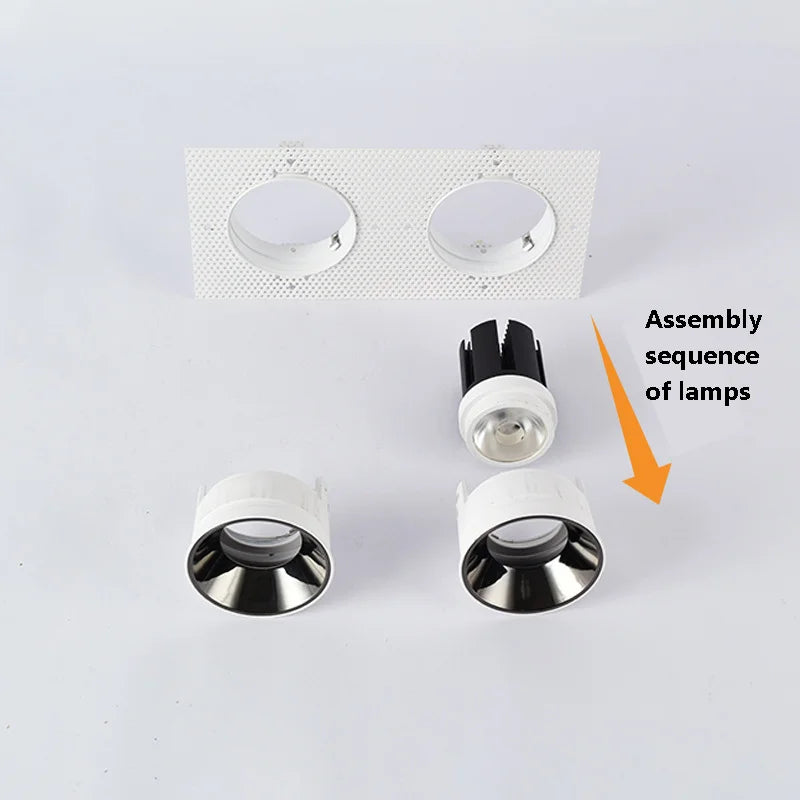 support spot encastré led blanc mat réglable lampe gu10 mr16 moderne