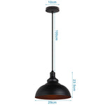 Suspension lumineuse industrielle vintage noir cuivre ampoule chaînes métal fini mat