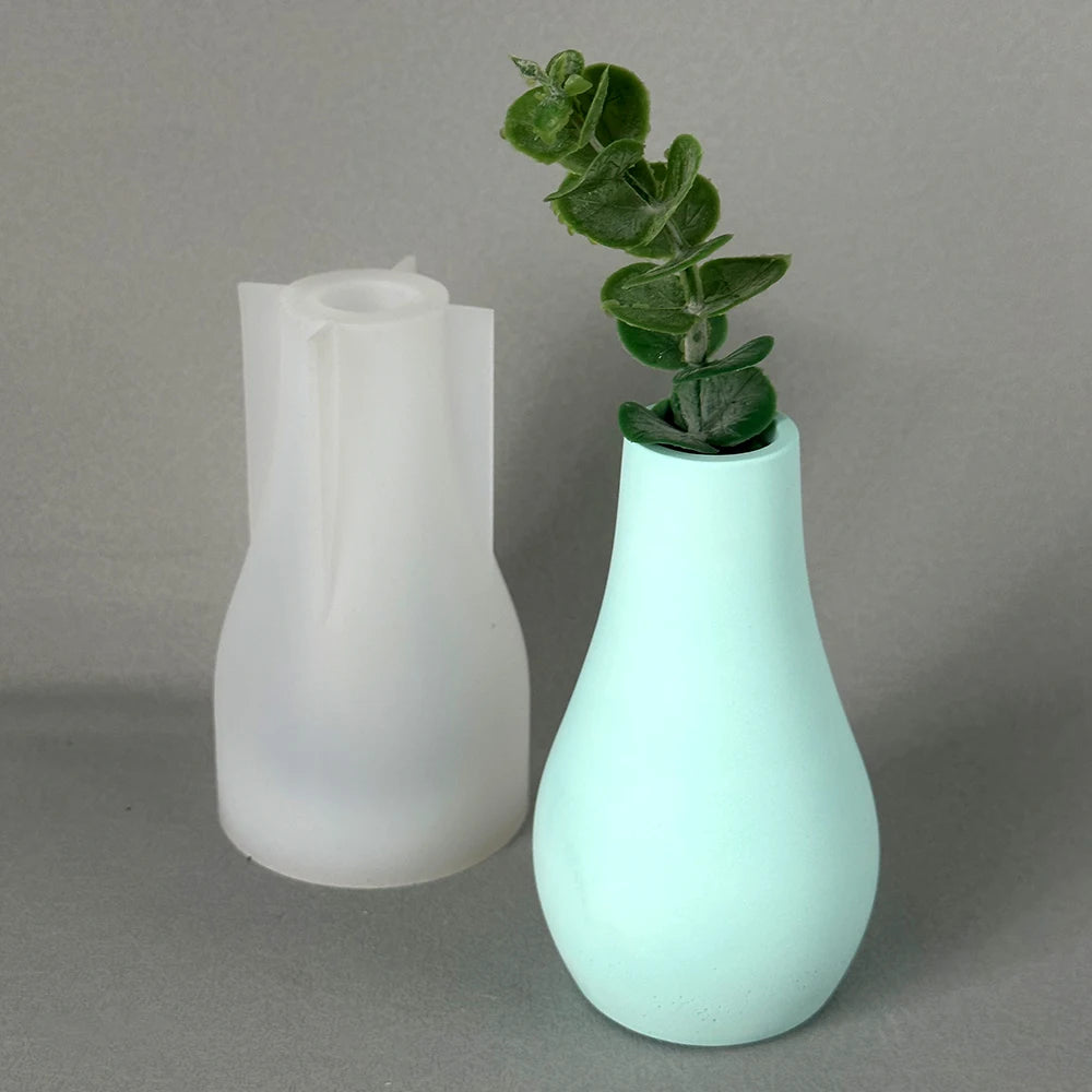 vase silicone blanc vert pastel rose moderne minimaliste texture mat noeud jute fleurs séchées