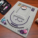plateau conception gris clair mat opaques outils couture boite rangement ciseaux pinces bijouterie fonctionnelle