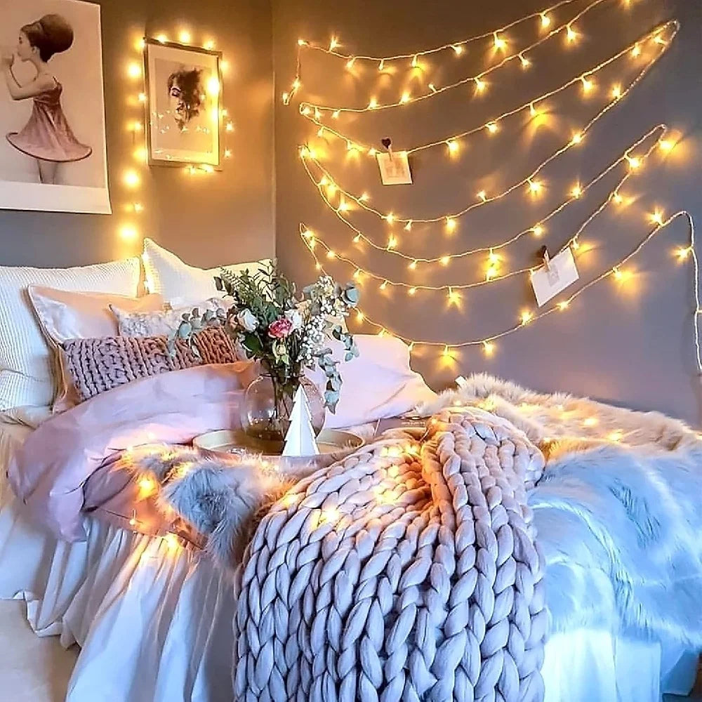 guirlande lumineuse led multicolore blanc noel mariage festif télécommande moderne