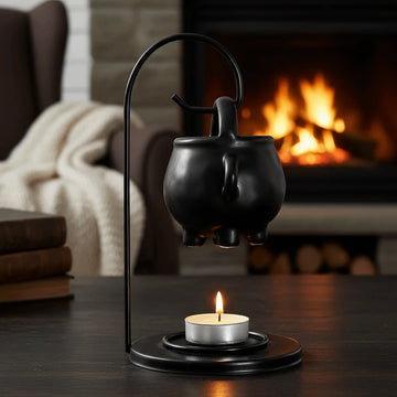 lampe poser bougie support huile essentielle noir mat moderne tringle diffusion chambre salon