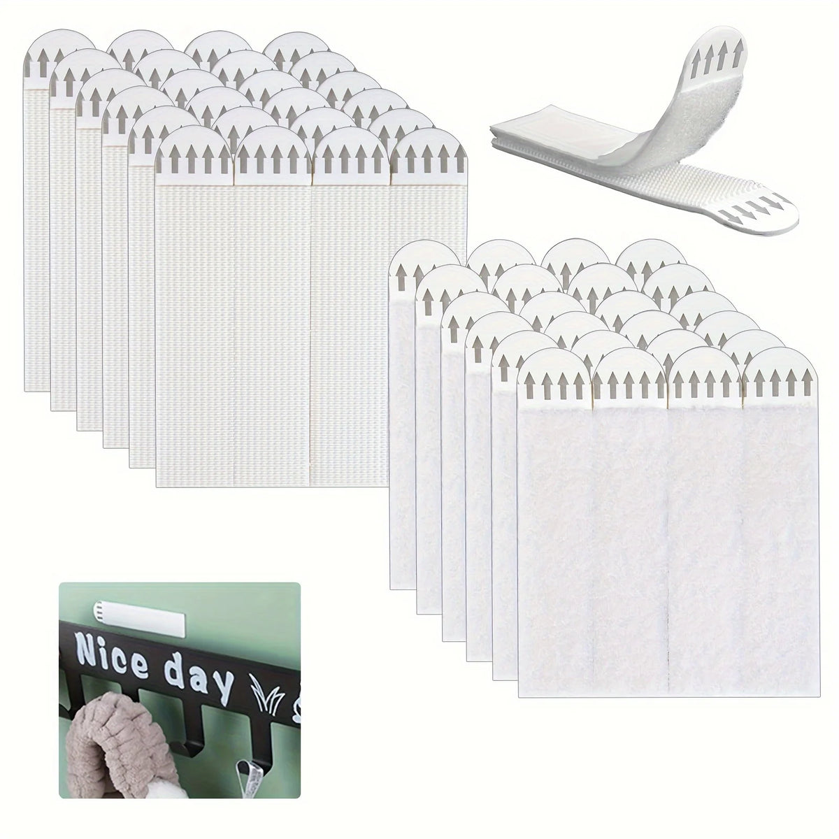 supports murals adhésifs blancs modernes ranger objets pratique instructions paires