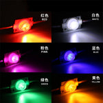 Module LED en fonctionnement dans une enseigne lumineuse double face