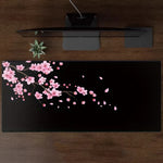tapis souris noir fleurs cerisier antidérapant moderne durable jeu wash wipe