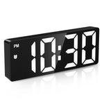 réveil numérique led moderne double alimentation alarme snooze réglage luminosité 12 24h dst mode
