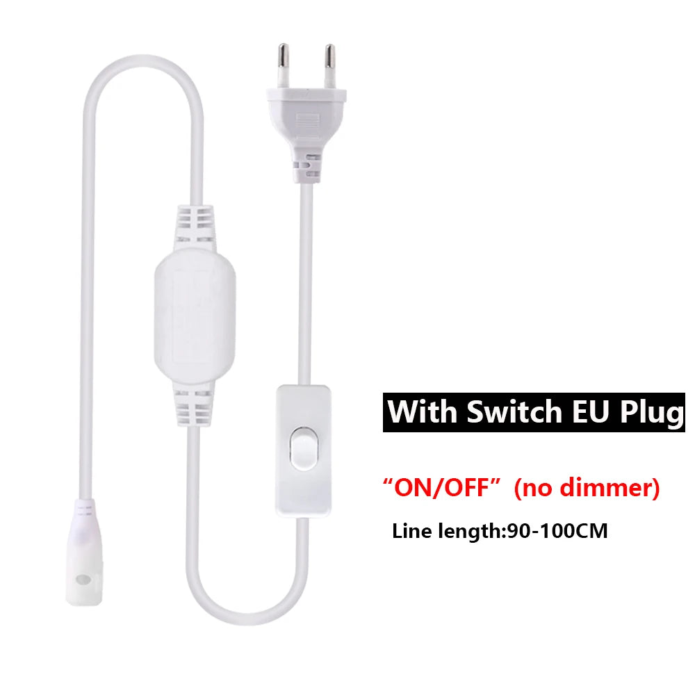 ruban lumineux led blanc lisse moderne clips interrupteur manuel adaptable eu us uk