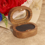 boîte bois rangement bague mariage fiançailles classique or argent clips étui transporte bijoux