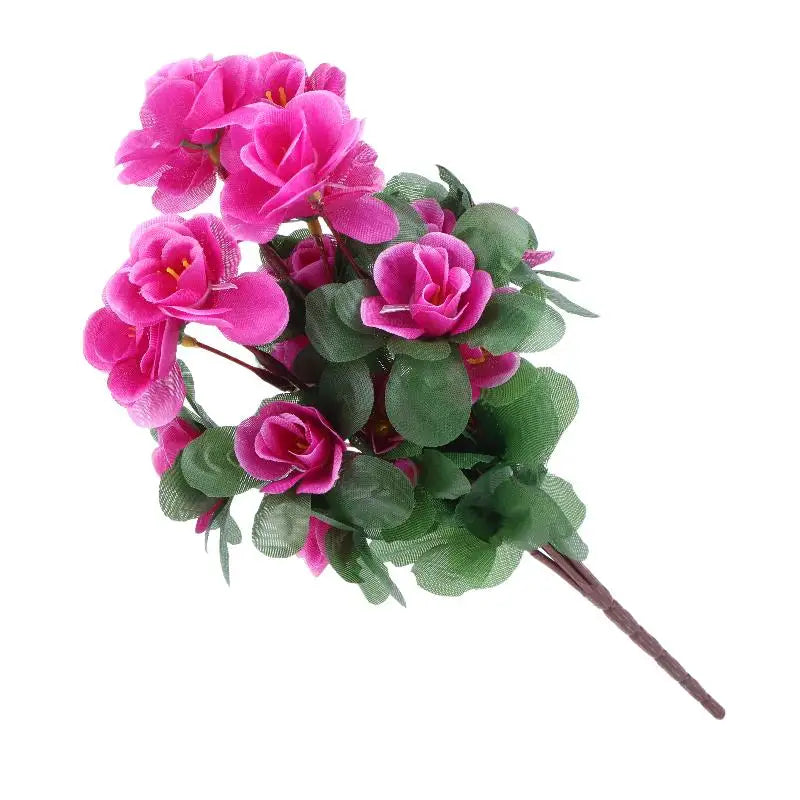 décoration intérieure bouquet artificiel rose rouge jaune moderne feuilles vertes