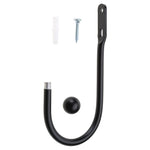 boucles rideau moderne fixations vis métal noir uni 8.6cm largeur 7.1cm hauteur