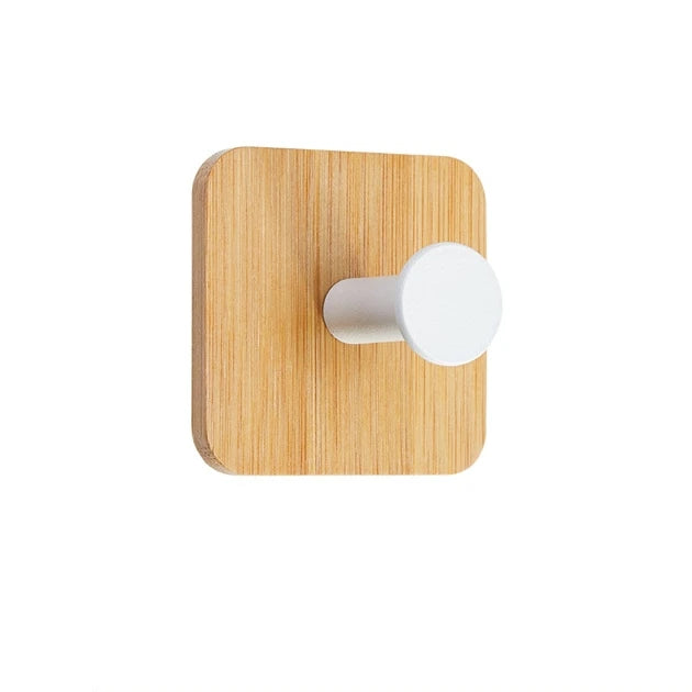 porte serviettes adhésif moderne bois naturel noir blanc gris vert marron unique utilisation multiple