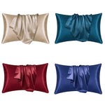 taie d'oreiller soie satinée moderne housse coussin décorative chambre coucher