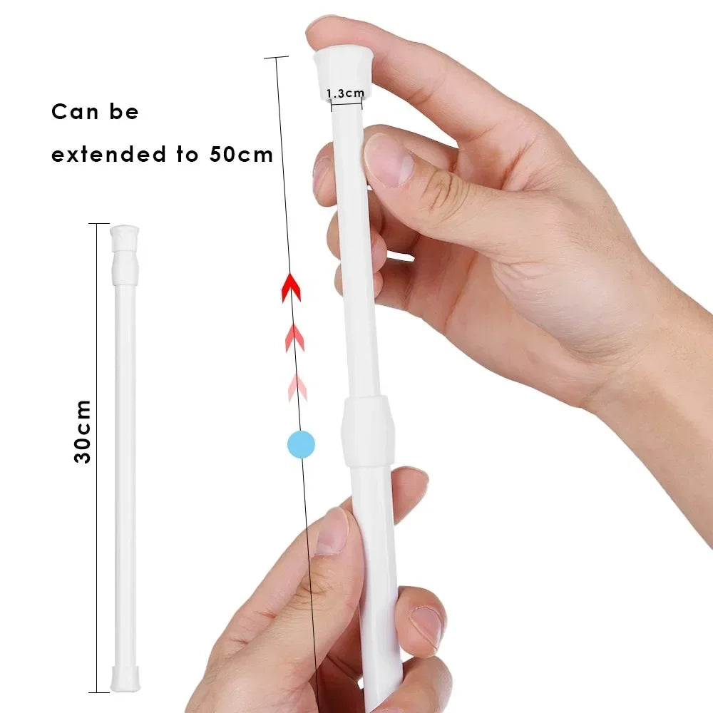 tiges rideau ajustables blancs modernes respectueux environnement 18 90cm pack