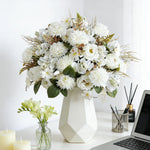 bouquet fleurs artificielles soie rose blanc mariage décoration intérieure classique anniversaire baby shower