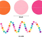 guirlande papier colorée cercles suspendus anniversaire mariage décoration fête chapeaux ballons bannières