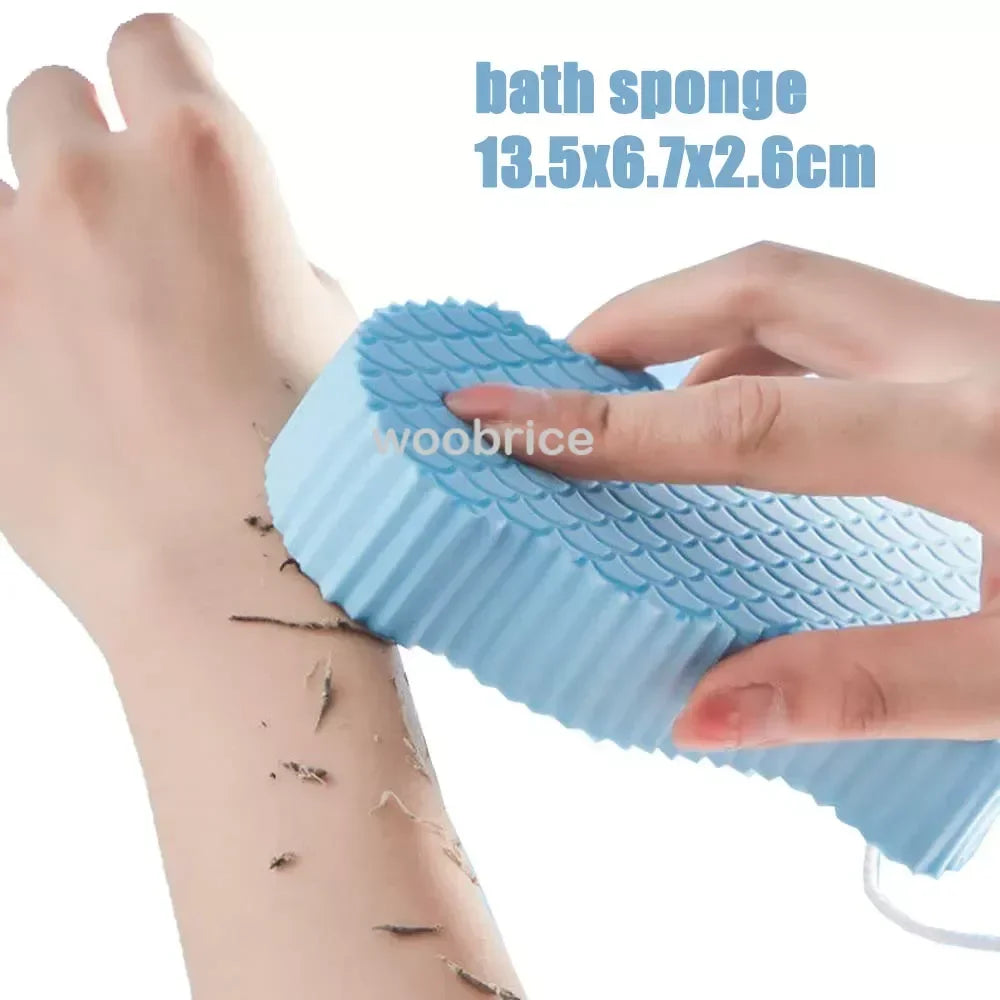 brosse bain silicone exfoliante antidérapante massage pieds rose gris moderne salle bain