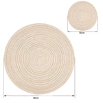 tapis table tissé spirale résistants chaleur antidérapants moderne durable bleu marine beige clair