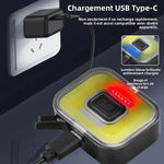 projecteur frontal rechargeable puissant modes lumineux éclairage camping plein air moderne utilitaire