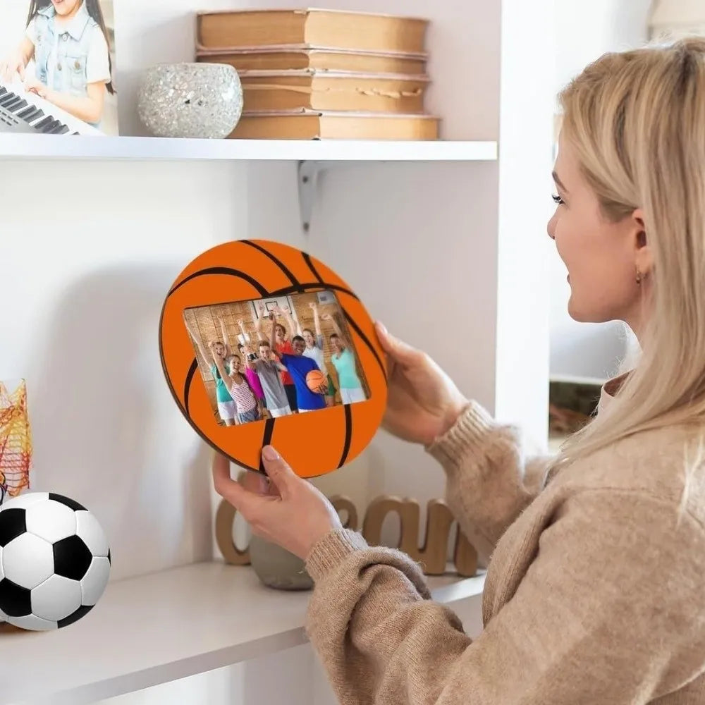 cadre photo sportif ballon football volley basket rugby noir blanc orange marron bleu vert