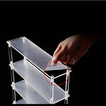 présentoir transparent acrylique support rangement vis fixations moderne cupcakes figurines