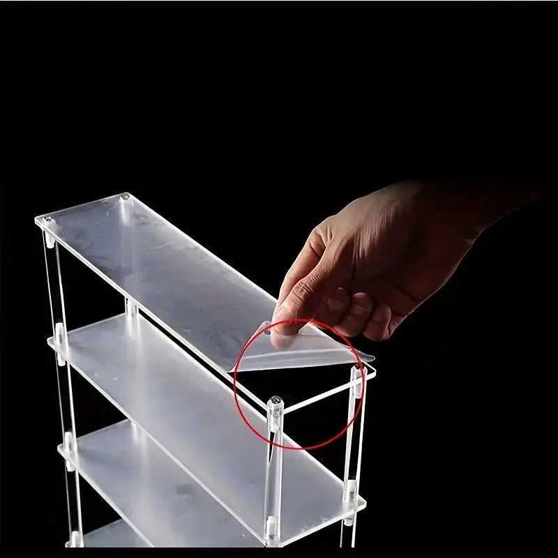 présentoir transparent acrylique support rangement vis fixations moderne cupcakes figurines