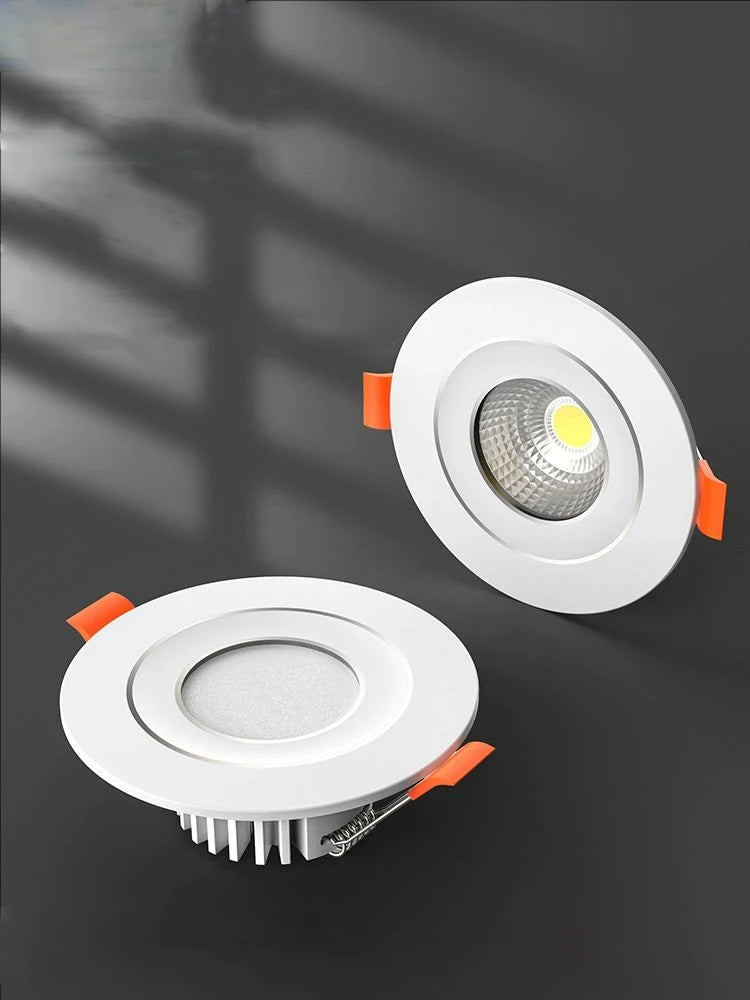 spots led blancs modernes 3w 220v grille refroidissement rond lisse 40 60mm
