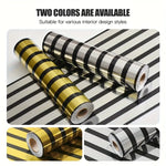 décalcomanie murale 3d argent noir rayures adhésive moderne rouleau pvc mur auto collant