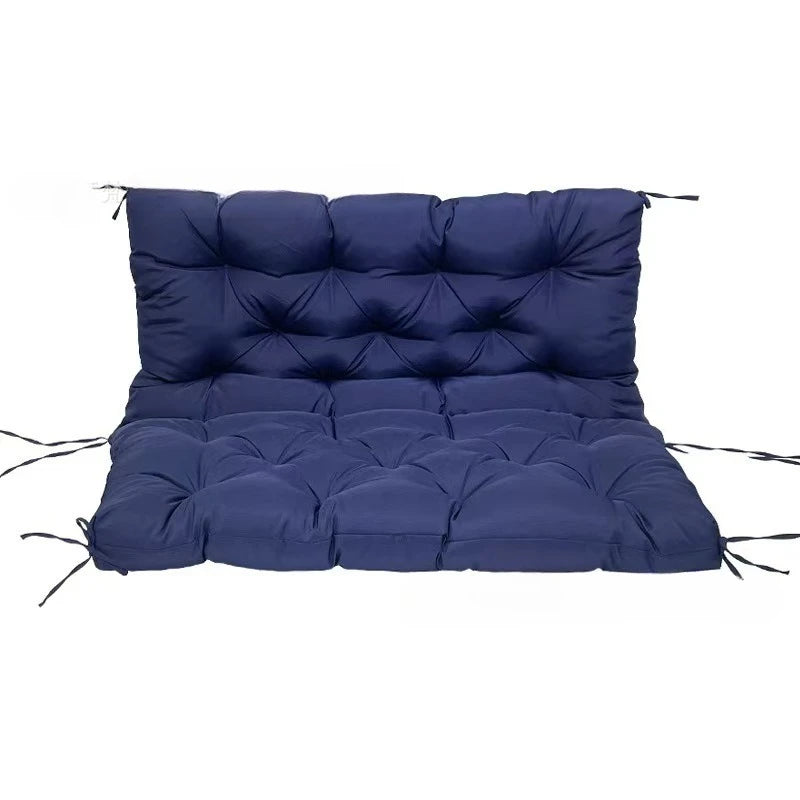 coussin balançoire extérieur résistant polyester tufté moderne bleu marine turquoise