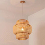 lampe suspendue tissage rotin naturel moderne rustique pince lampe câble électrique opacité led chinois