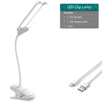 lampe table led rechargeable double tête tactile nuit moderne enfant rotative basse consommation blanc