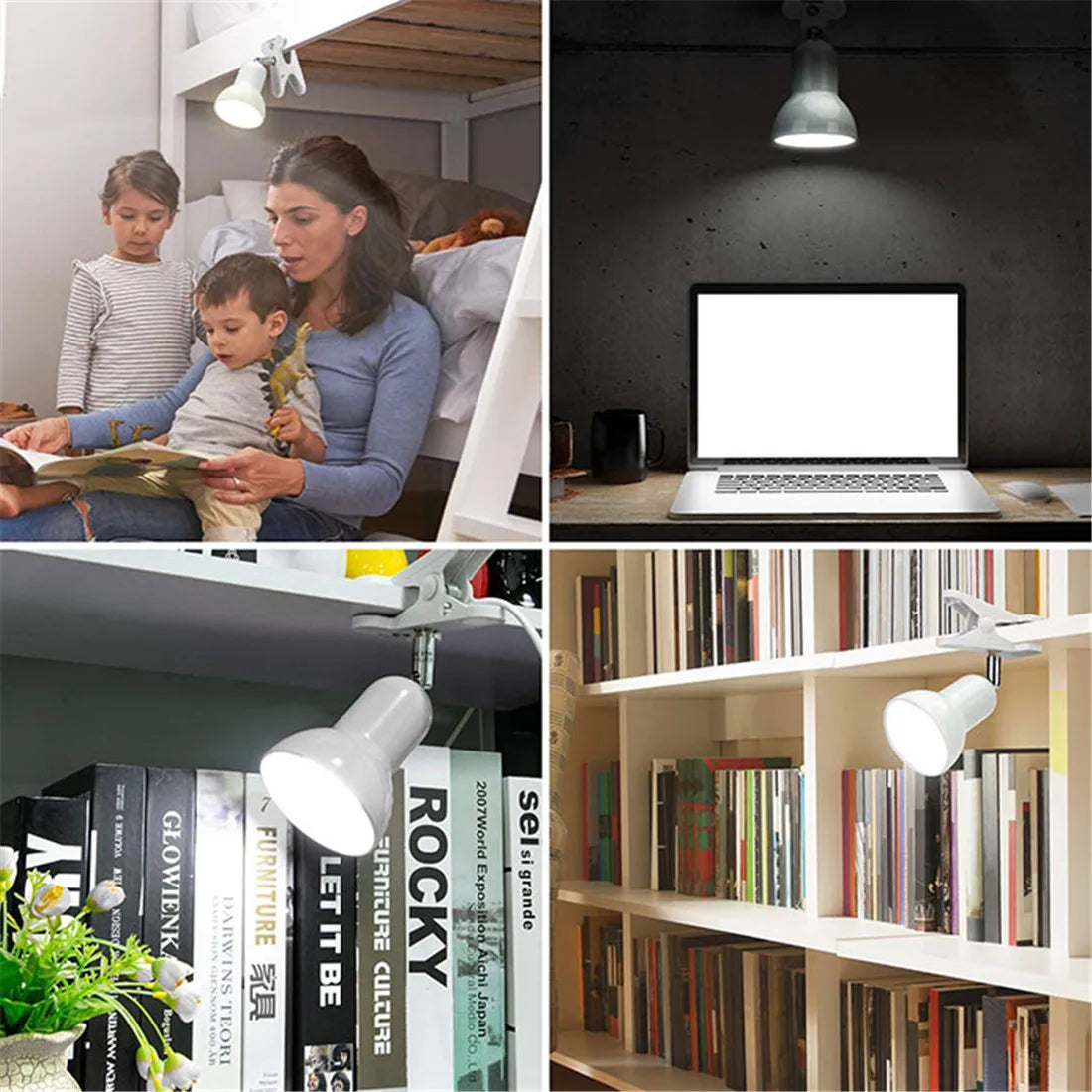 lampe table moderne pinces led rechargeable câble 150cm interrupteur blanc opacité rond conique